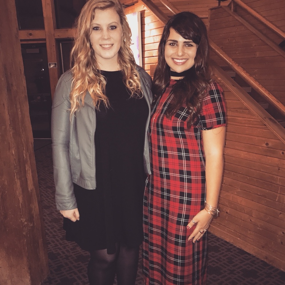 Plaid Slit Maxi Dress